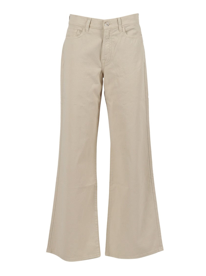 7 For All Mankind Flared Twill Jeans With Classic Five-Pocket Design