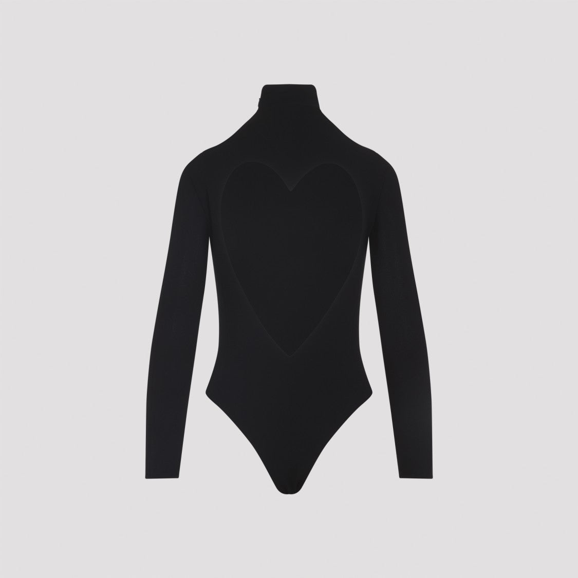 Alaïa High-Collared Bodysuit With Heart-Shaped Cutout