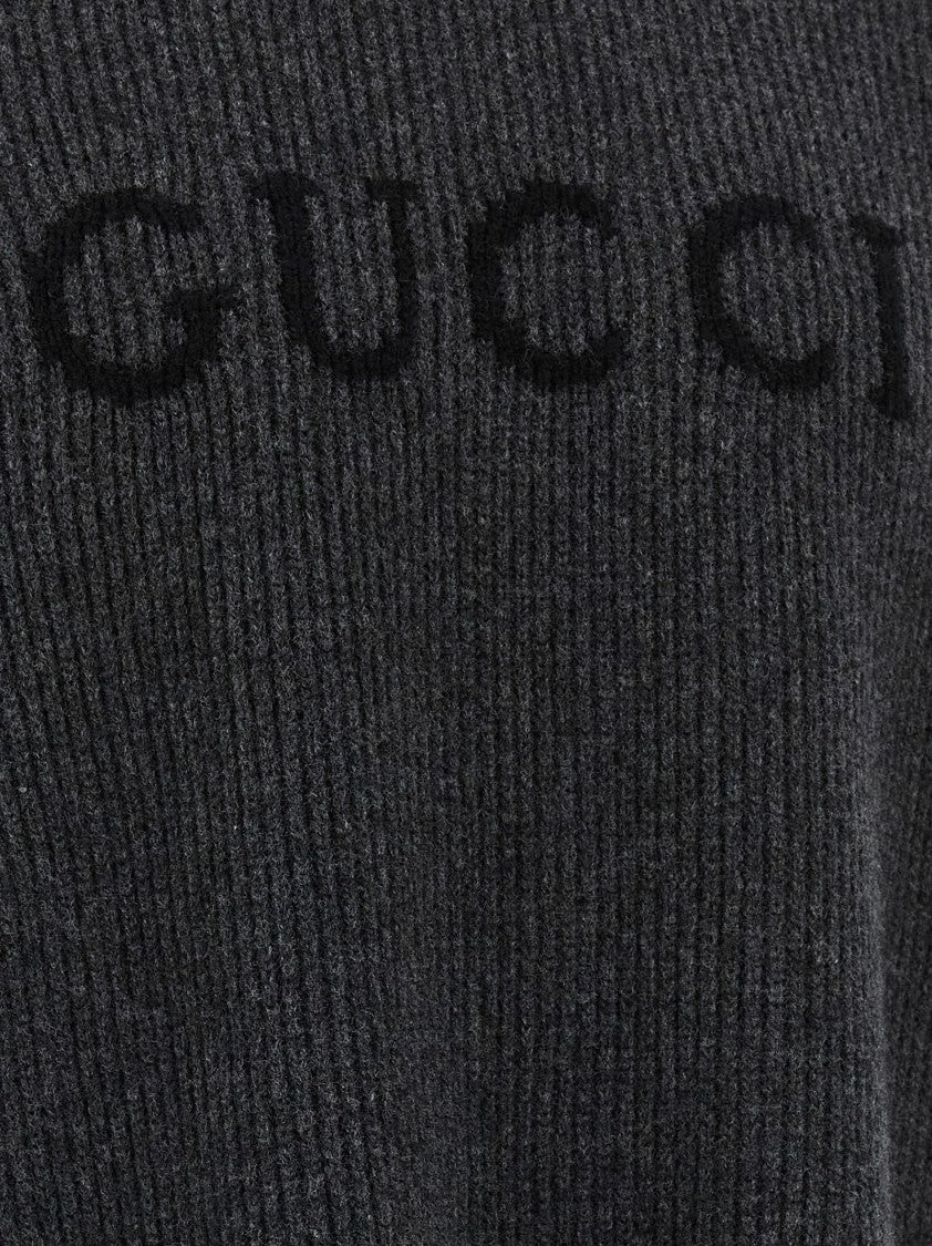 Gucci Intarsia Detail Wool And Cashmere Sweater