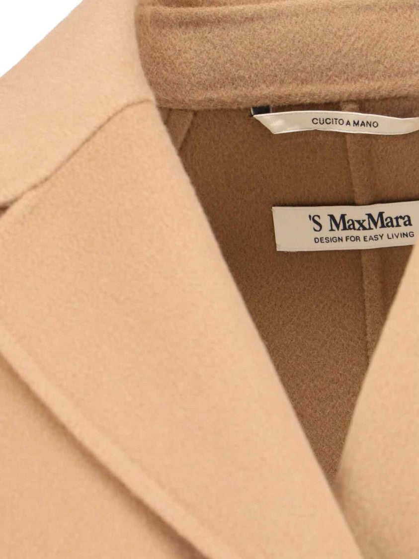 Max Mara Tailored Beige Wool Coat With Classic Lapels