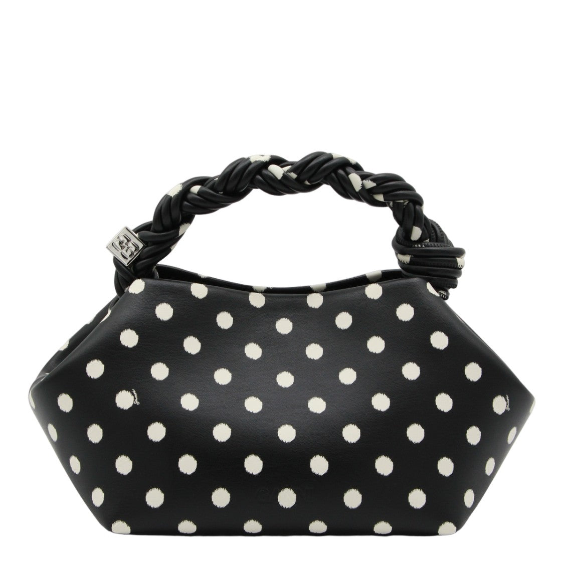 Ganni Structured Handbag With Twisted Handle