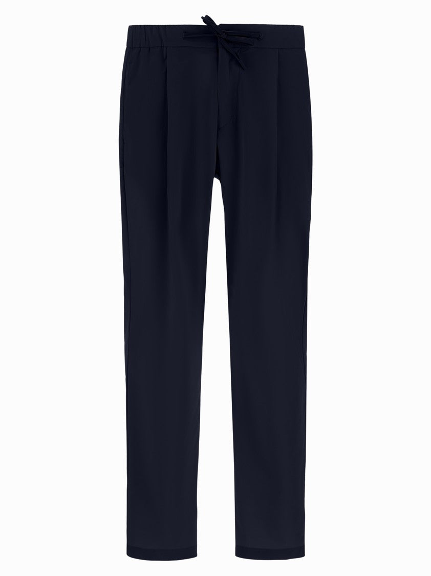 Herno Midnight Blue Stretch Nylon Trousers