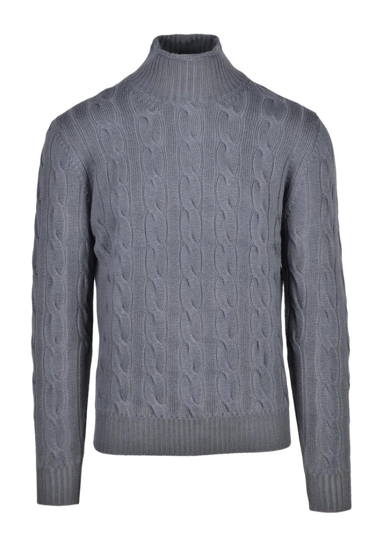 Kangra Cable Knit Turtleneck - Grey