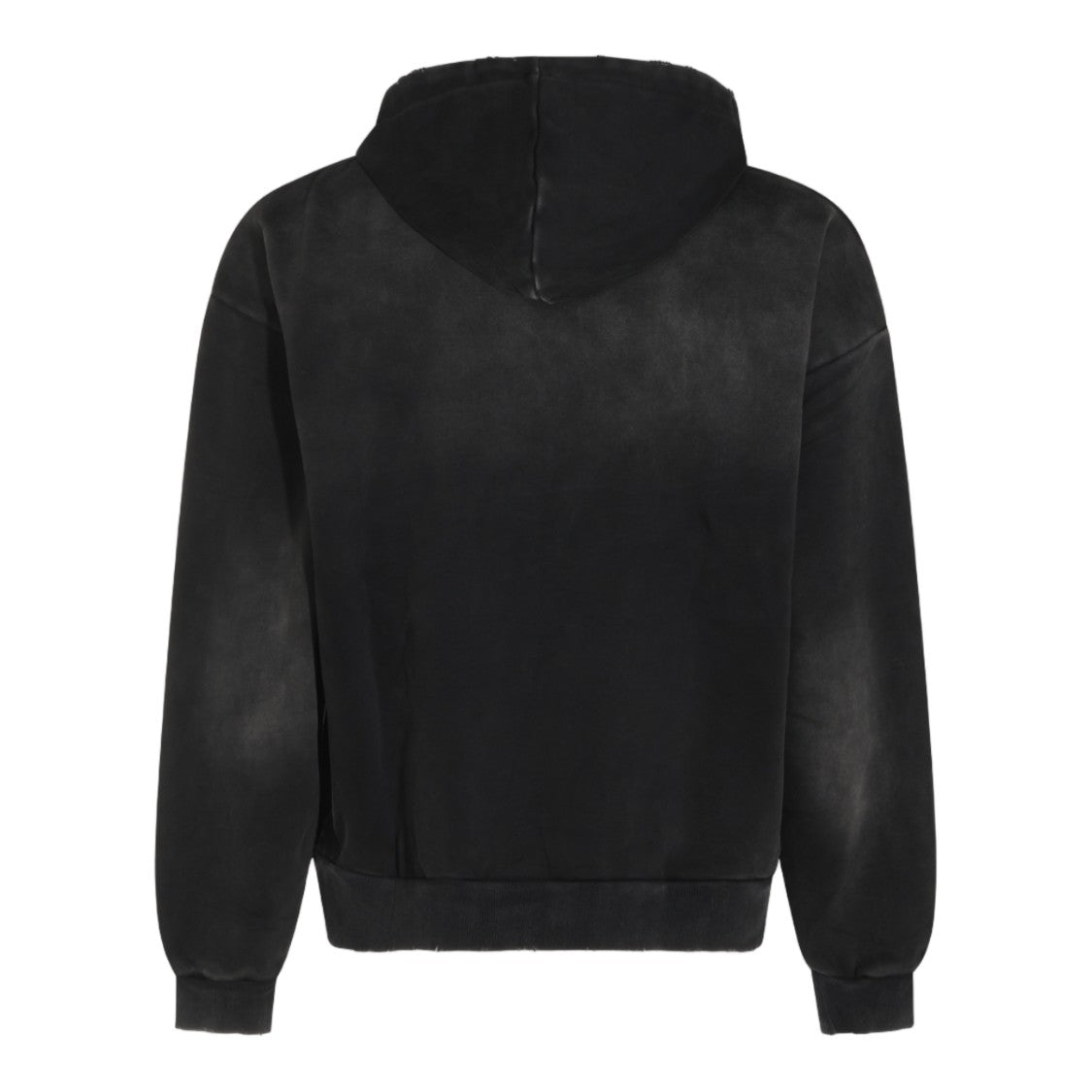 Found Hooded Black Sweater With Subtle Paint Splatter