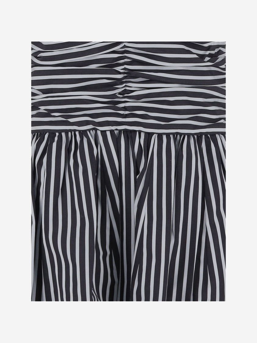 Patou Mini Dress With Open Back In Cotton Poplin