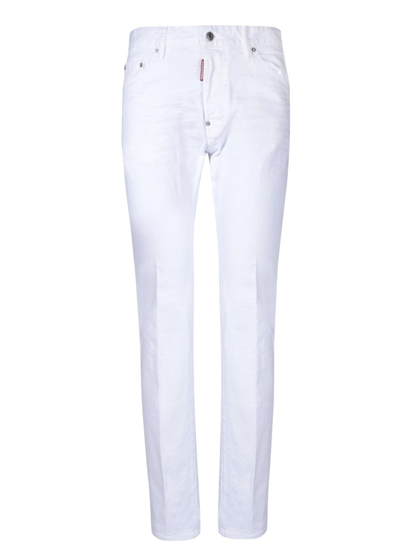 Dsquared2 Straight Leg White Jeans