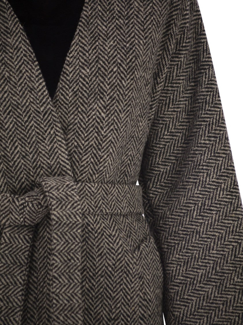 Max Mara Zenica - Wool Tweed Dressing Gown Coat