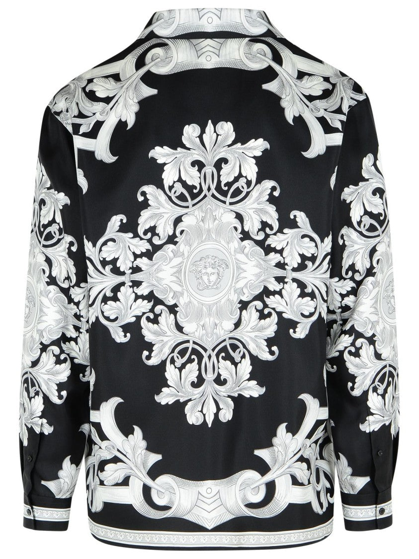 Versace Two-Tone Silk Shirt