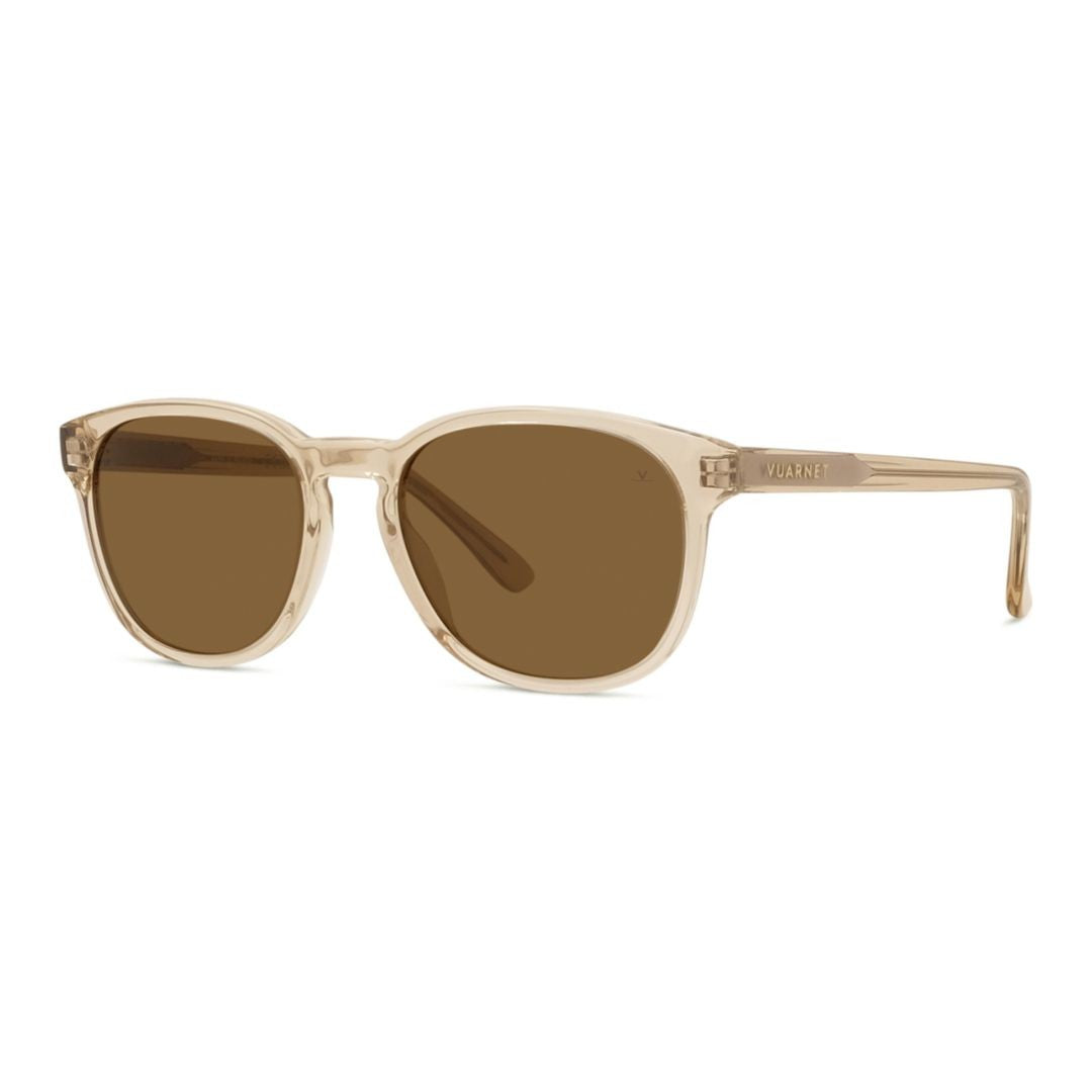 Vuarnet Vu40011i Translucent Beige Square Sunglasses With Brown Lenses