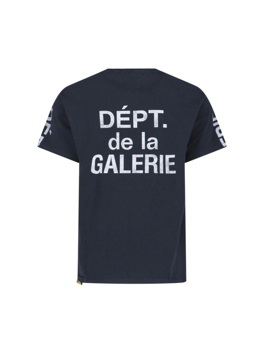 Gallery Dept. Black Contrasting Logo Cotton T-Shirt