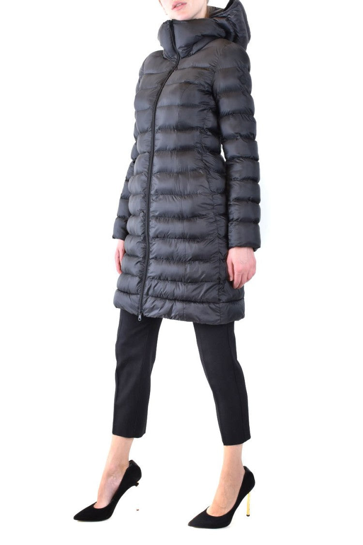 Geospirit Quilted Black Jacket With High Collar