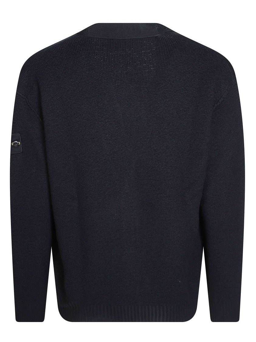 Stone Island Cardigan V-Neck Patch Cardigan