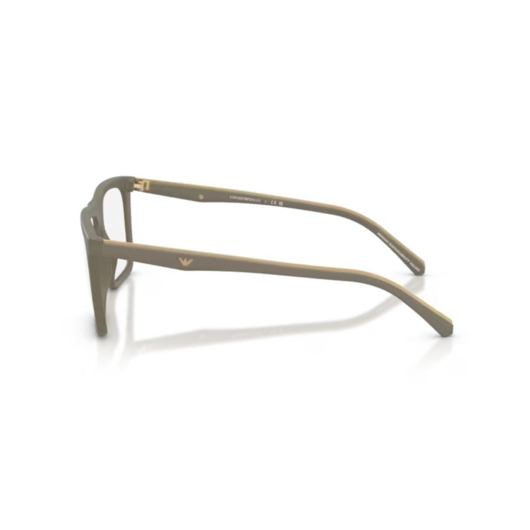 Emporio Armani 0Ea4258 Matte Olive Green Rectangular Frame Eyeglasses