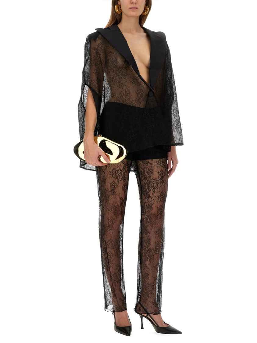 Nina Ricci Blazer-Inspired Lace Cape