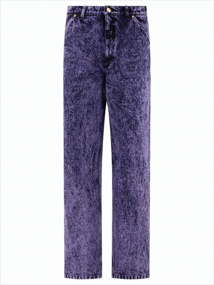 Marni Indigo Acid-Wash Denim Pants With Classic Five-Pocket Design