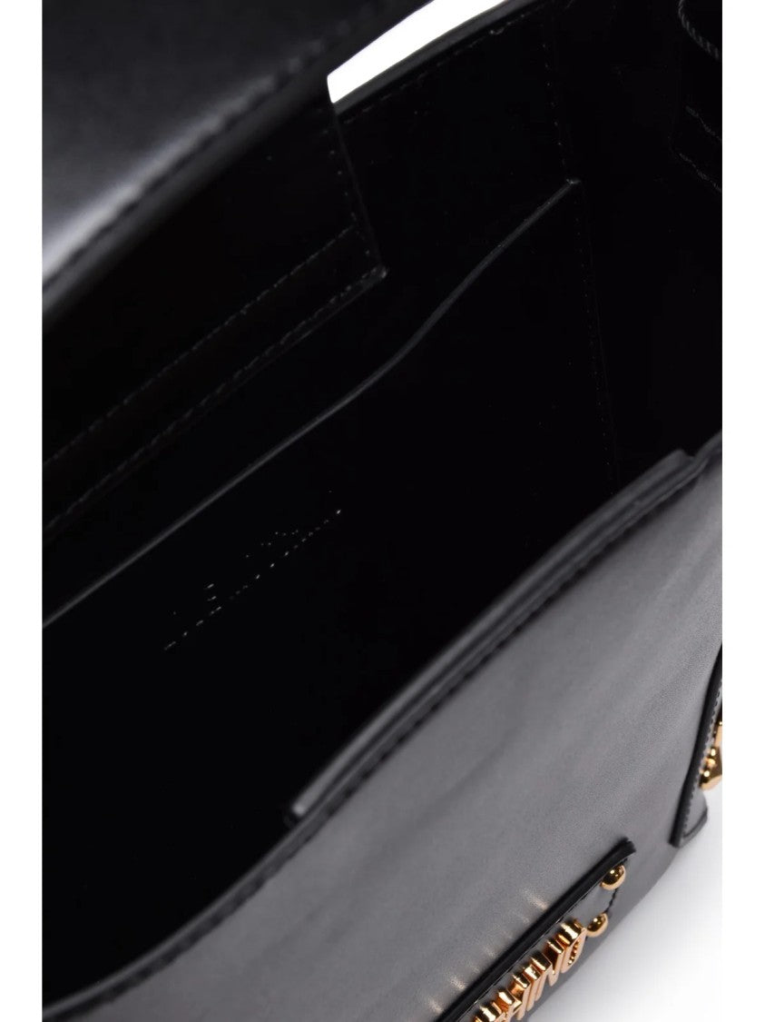 Love Moschino Black Polyurethane Bucket Shoulder Bag