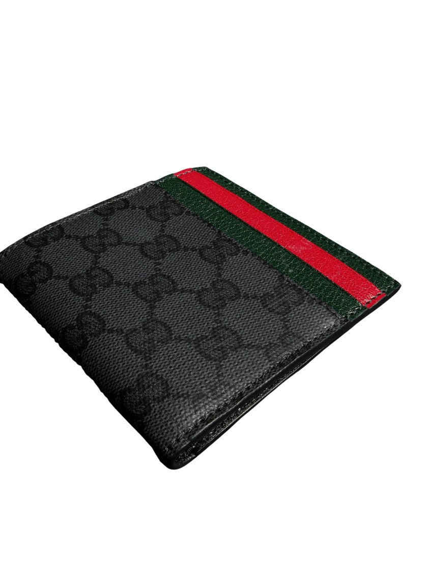 Gucci Black Coated Gg Canvas Card Case