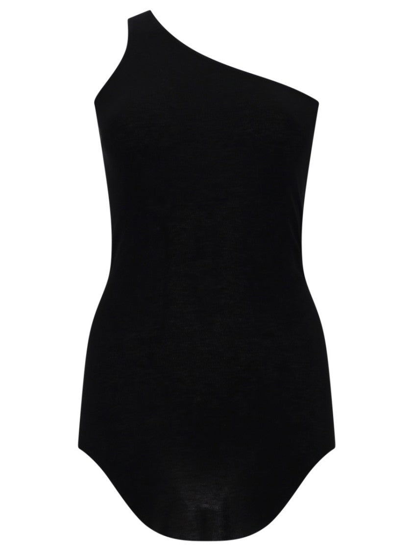 Rick Owens X Lilies Asymmetrical One-Shoulder Soft Viscose Top