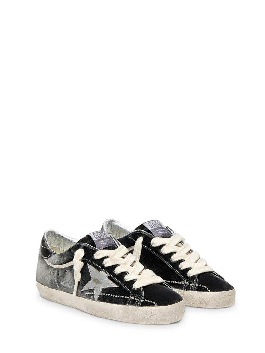 Golden Goose Low-Top Velvet Sneakers With Laminated Star Detail
