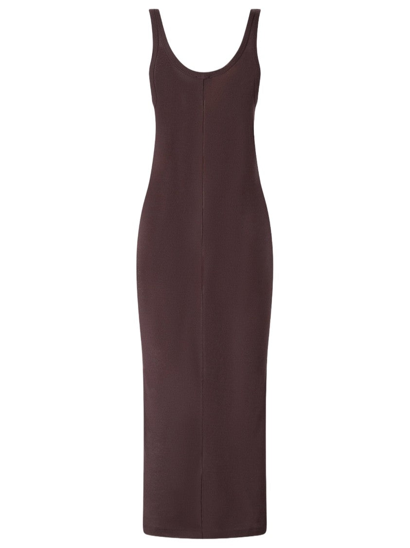 Pinko Stretch Cotton Dress With Jeweled Straps