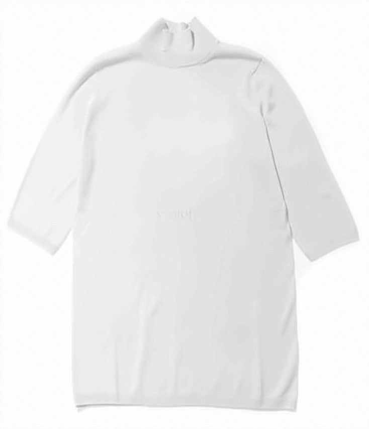 Max Mara White Turtleneck Sweater With Fine-Knit Texture