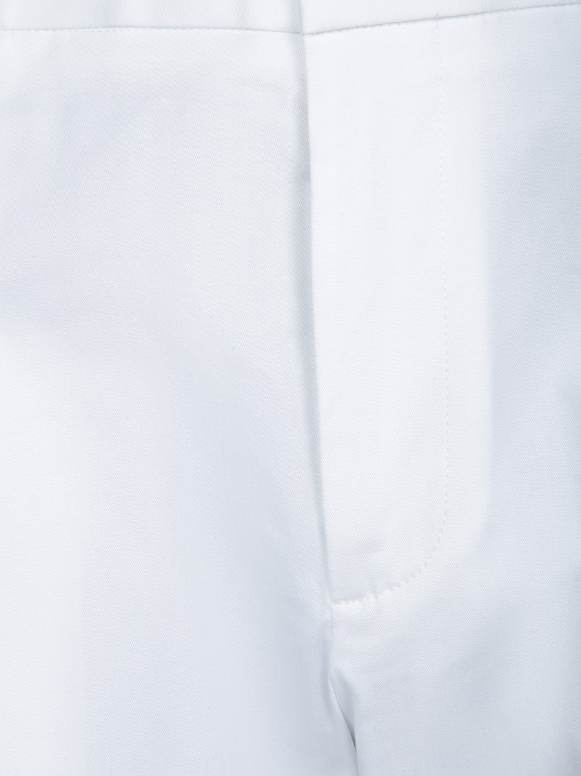 Dolce & Gabbana White Trousers With Mid-High Waist