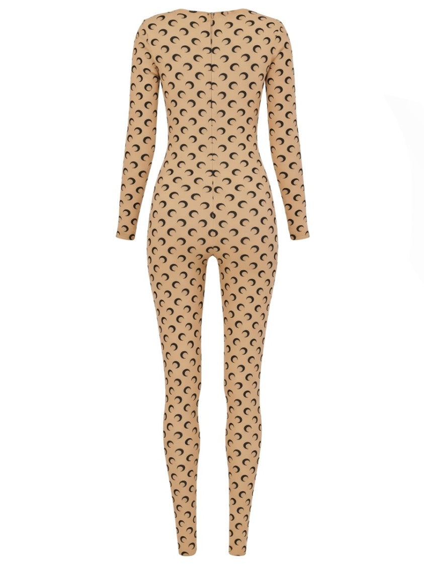 Marine Serre Neutrals Moon Repeating Crescent Bodysuit