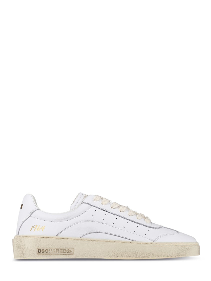 Dsquared2 Classic Low-Top Sneakers With Smooth Leather Upper
