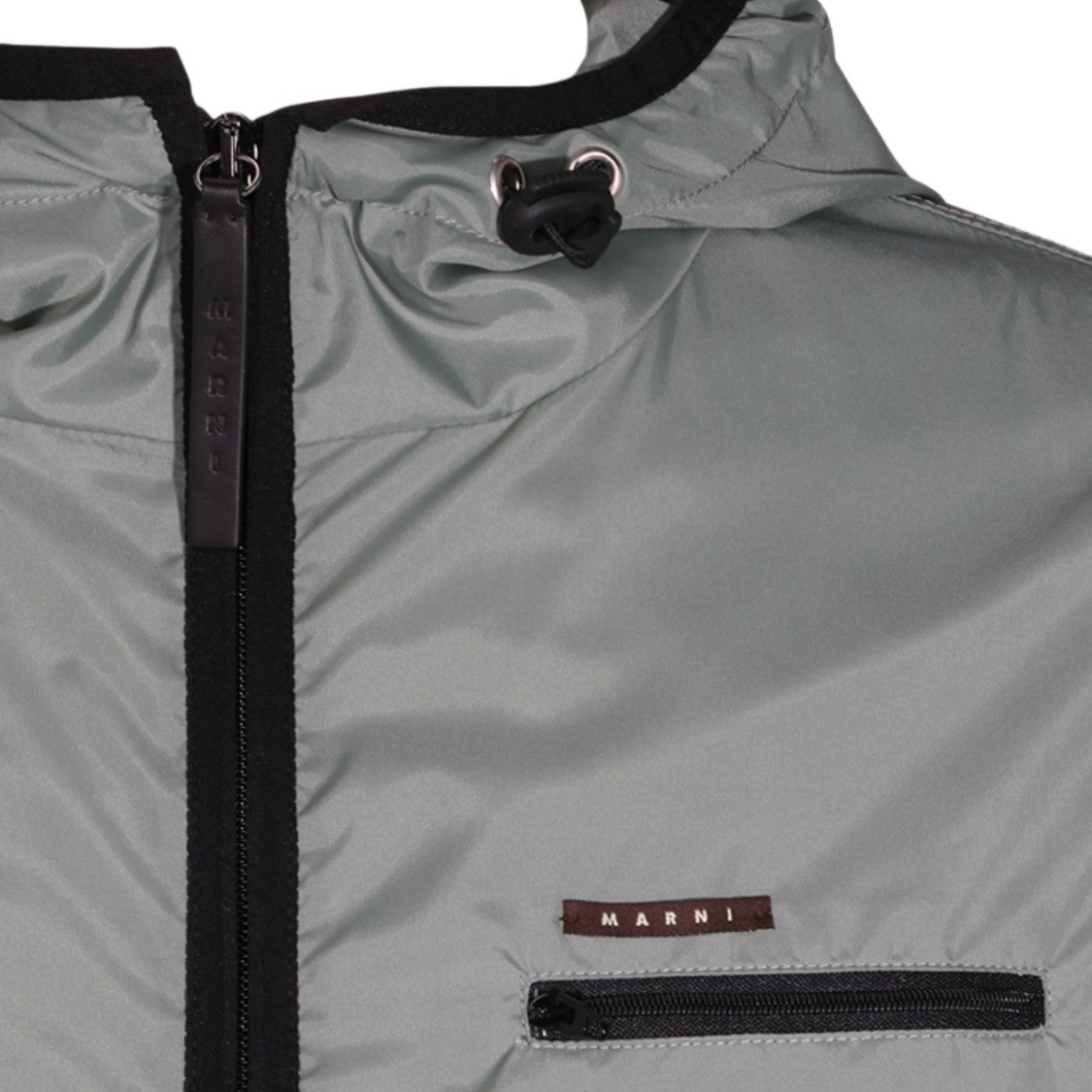 Marni Sage Green Lightweight Hooded Jacket
