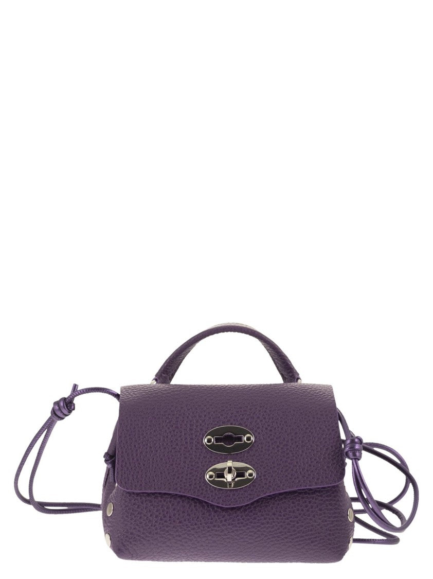 Zanellato Structured Grained Calfskin Shoulder Bag With Double Clasp