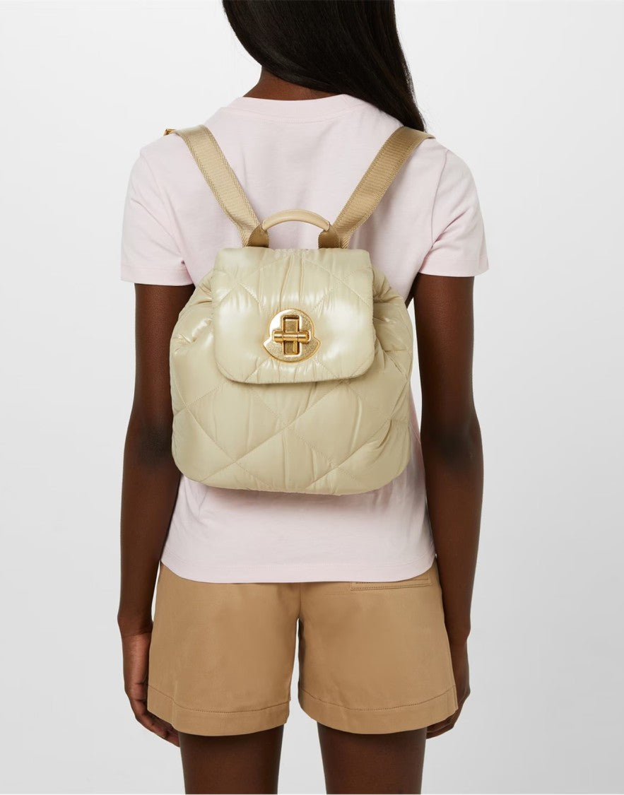 Moncler Puf Foldover Top Logo Backpack