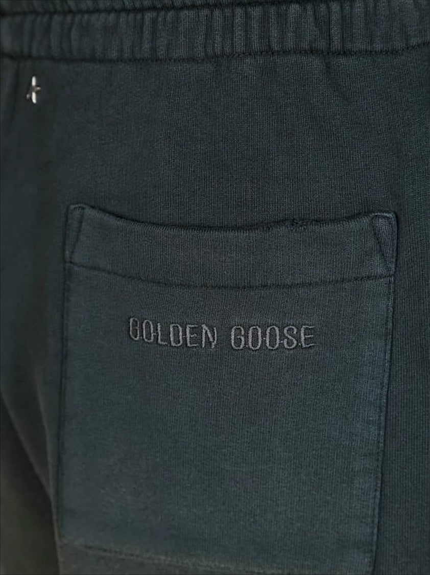 Golden Goose Vintage-Style Black Jogger Pants With Elastic Waistband