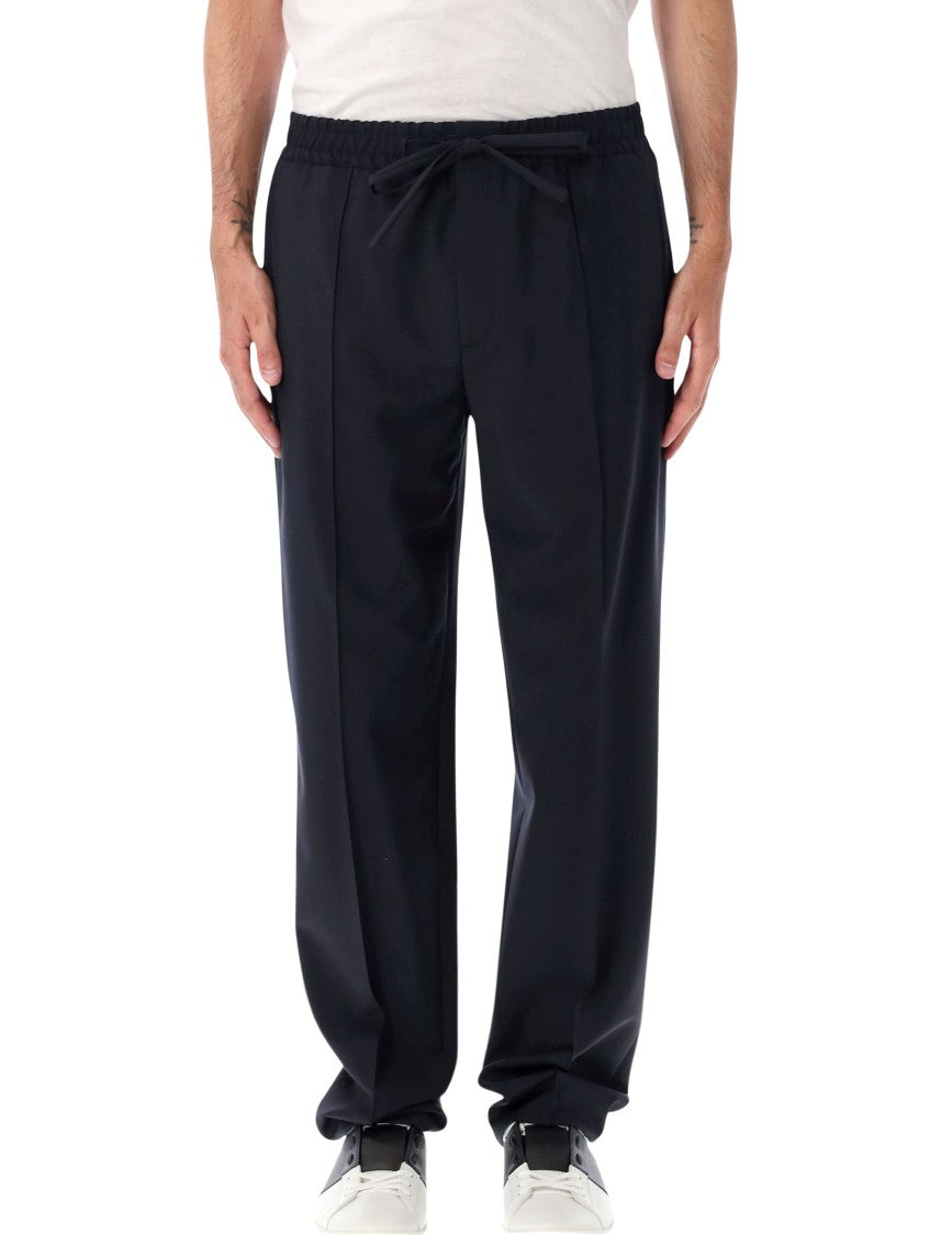 Valentino Garavani Relaxed Fit Straight Leg Pants With Drawstring Waistband