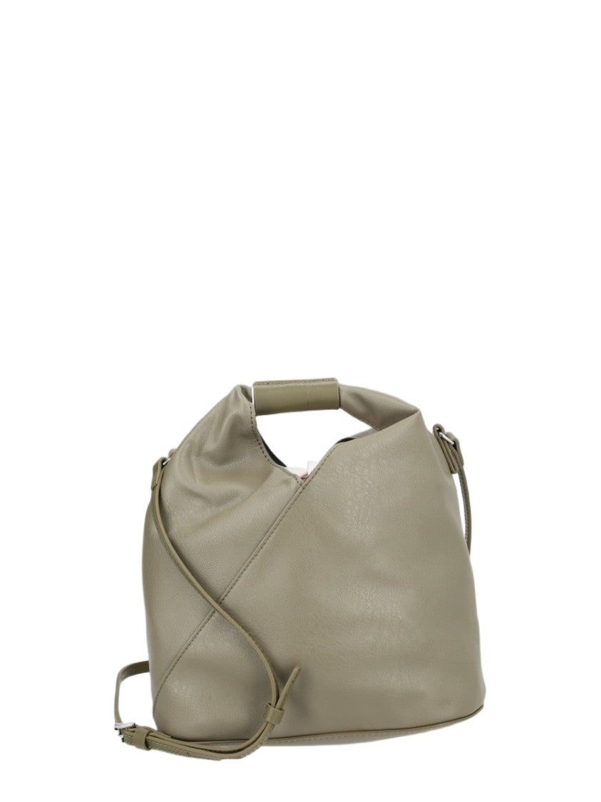 Mm6 By Maison Margiela Brown Slouchy Structured-Handle Polyurethane Crossbody Bag
