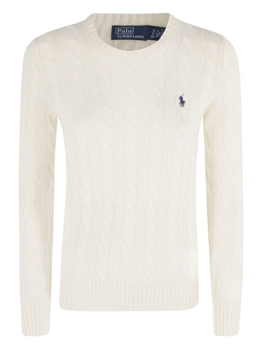 Polo Ralph Lauren Black Cable Knit Crew Neck Branded Sweater