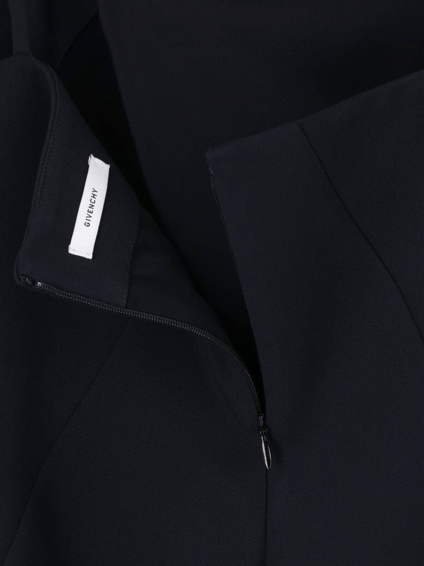 Givenchy Black Viscose Square-Neck Mini Dress