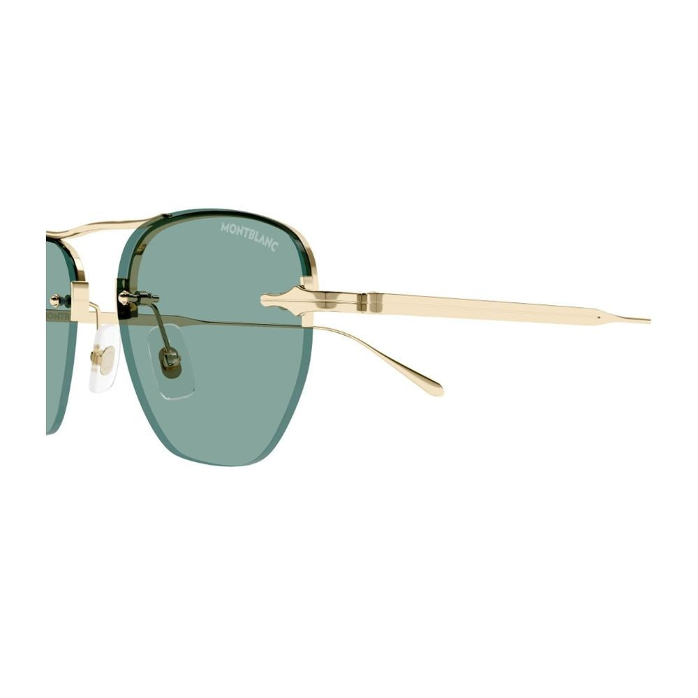 Montblanc Mb0404s Linea Nib Geometric Metal Frame Sunglasses