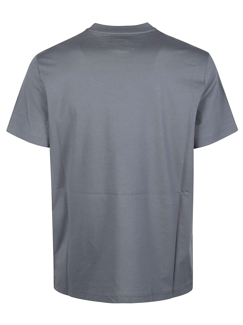 Moncler Grey Logo Chest Pocket Cotton T-Shirt