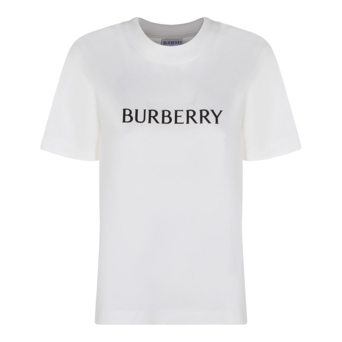 Burberry White Short-Sleeve T-Shirt With Bold Logo