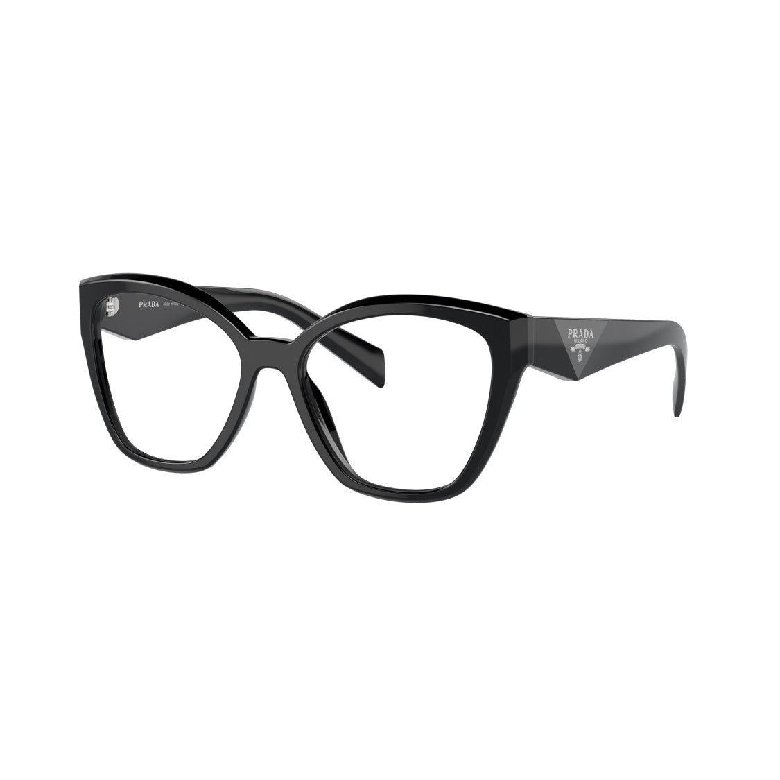 Prada 0Pr 20Zv Oversized Black Cat-Eye Sunglasses