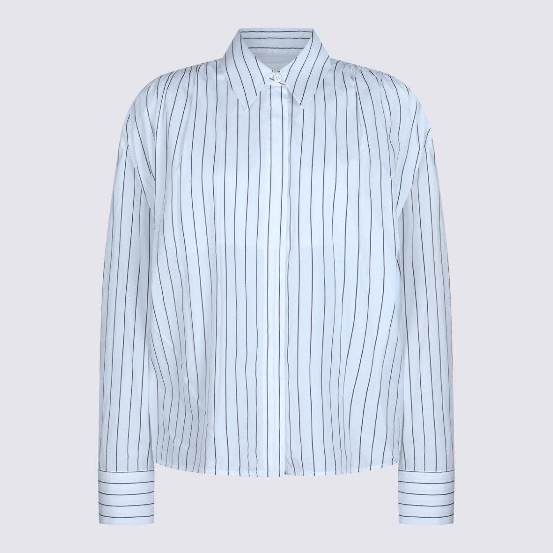 Jil Sander White And Blue Cotton Shirts