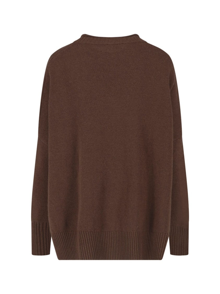 Ma'ry'ya Brown Virgin Wool And Cashmere Knit Sweater