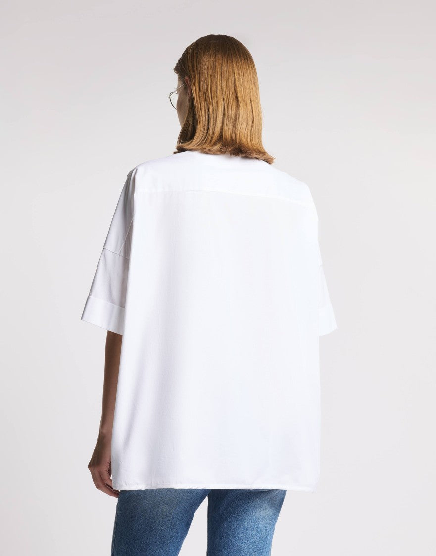 Fay 3/4 Sleeve Classic White Shirt