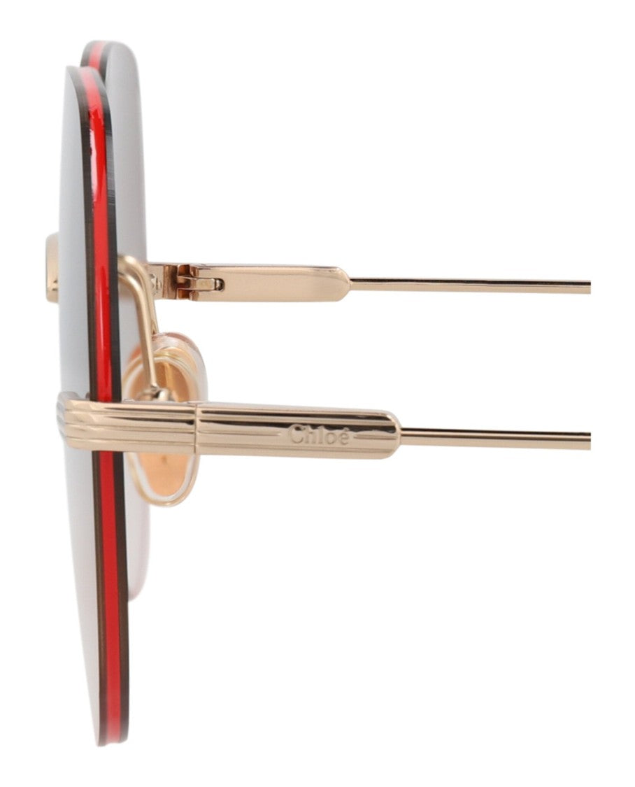 Chloé Round-Frame Metal Sunglasses