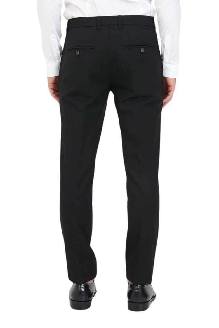 Patrizia Pepe Virgin Wool Stretch Pants - Black