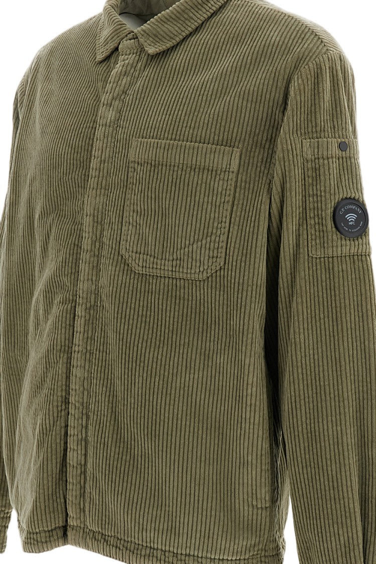 C.P. Company Green Padded Corduroy Goggle Overshirt