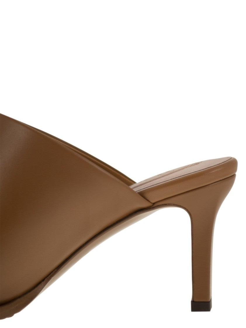 Tod's Soft Calfskin Open-Toe Sandals With Banded Heel