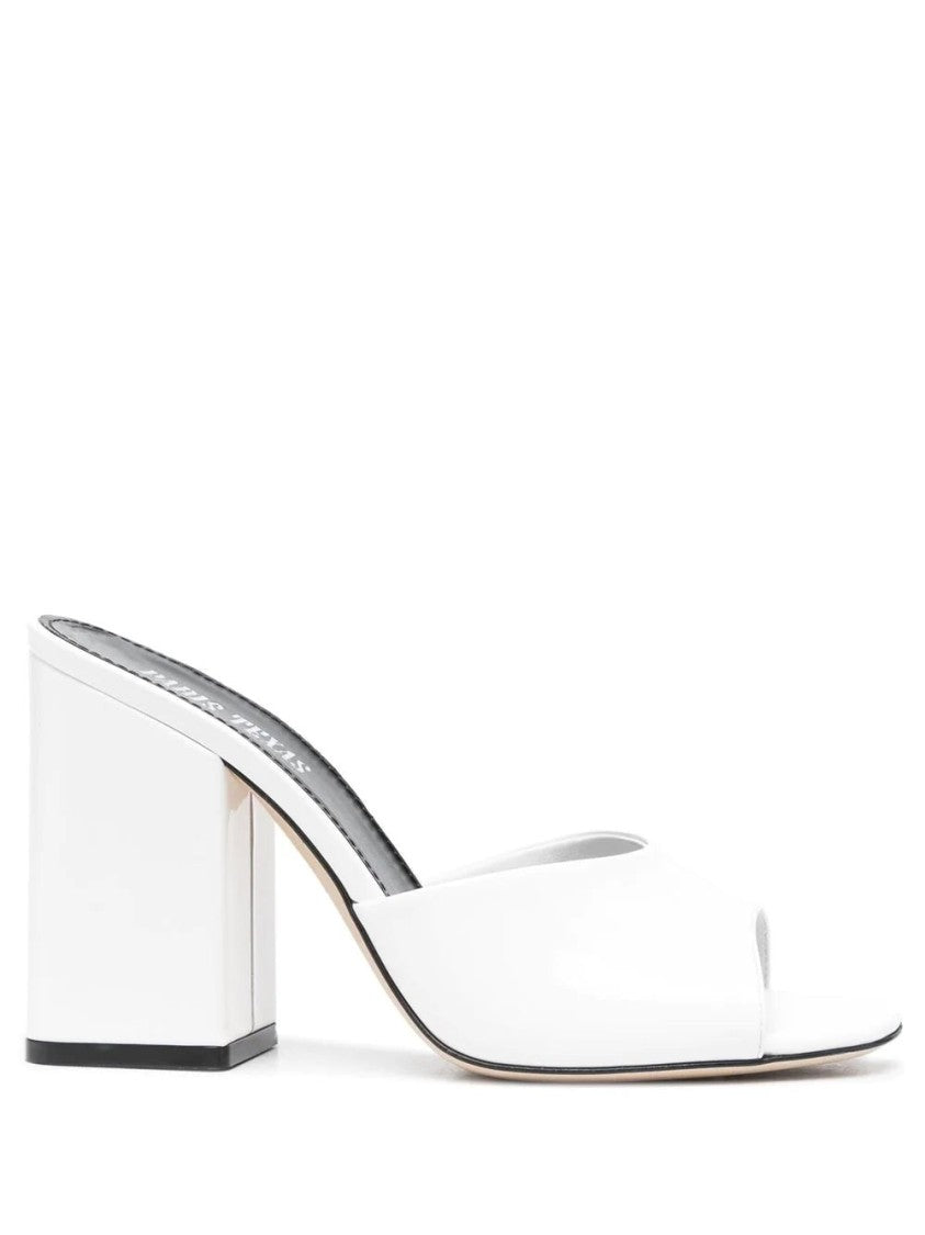Paris Texas Open-Toe Mules With Mid-Height Block Heel