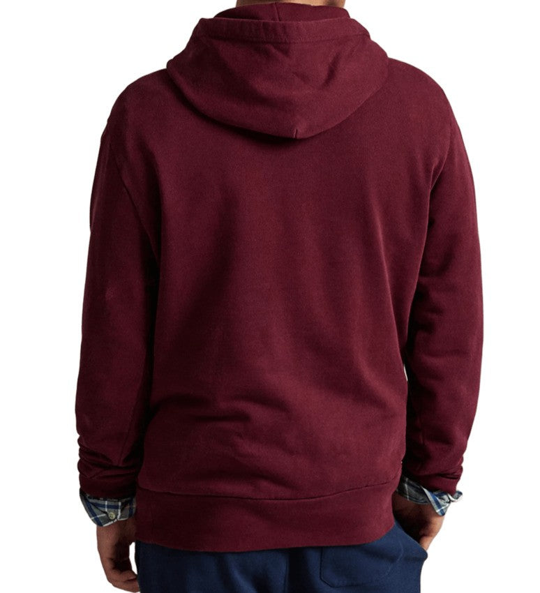 Polo Ralph Lauren Wine-Hued Hoodie With Plush Loopback Interior