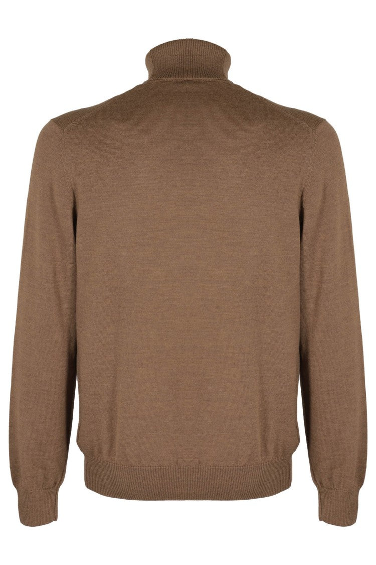 Fay Brown Pattern Wool Sweater